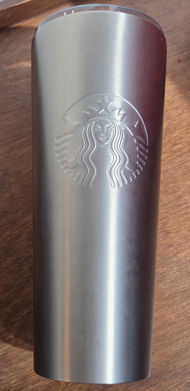 Starbucks Stainless Steel Cold Cup 24 oz Silver Tumbler Turquoise Lid Venti